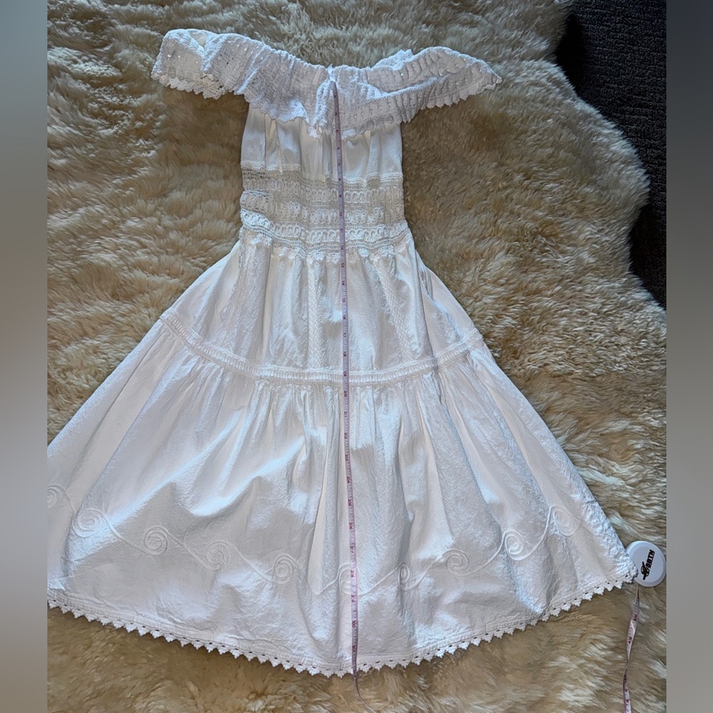 Original La Cotonniere  White Peruvian 100 Percent Cotton  Dress Women’s Sz S